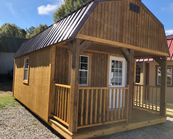 This family made an affordable two-story tiny home out of Tuff Sheds from  Home Depot