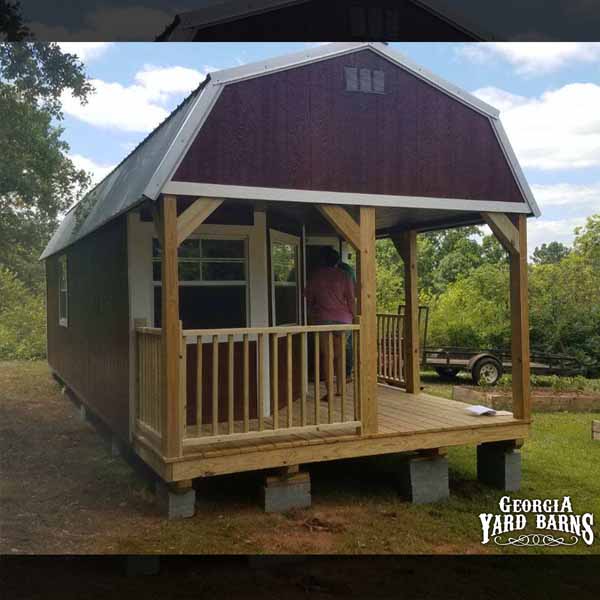 Deluxe Lofted Barn Cabin Mahogany - Urethane