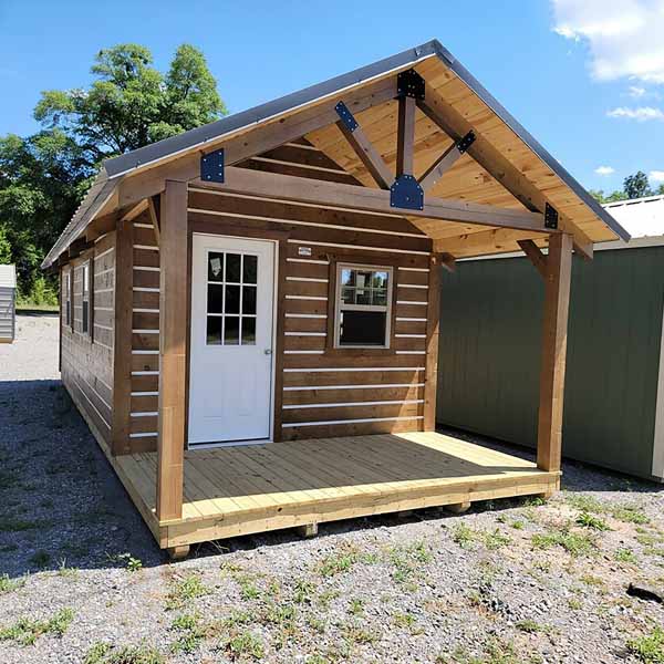 Portable Pioneer Log Cabin with five Thermal Pane Windows
